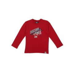 Koszulka z bawełna na outdoor na co dzień. Czerwone bluzki LEONE 1947 APPAREL, bez wzorów, z bawełny, sportowe, bez kołnierzyka, bez ramiączek. W wyprzedaży za 55.90 zł.