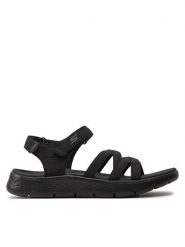 Skechers Sandały Go Walk Flex Sandal-Sunshine 141450/BBK Czarny. Czarne sandały Skechers, bez wzorów, z materiału, bez obcasa, na płaskiej podeszwie, bez zapięcia. Za 249.99 zł.