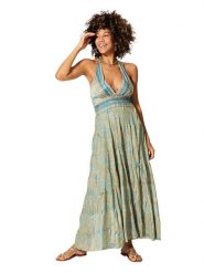 Aller Simplement Sukienka w kolorze żółto-turkusowym rozmiar: 34-40. Żółte sukienki Aller Simplement, bez wzorów, klasyczne, bez kołnierzyka, bez ramiączek, maxi. Za 65.99 zł.