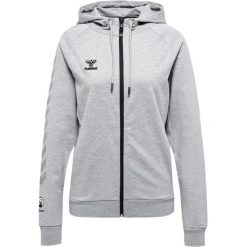 Damska bawełniana bluza z kapturem zapinana na zamek Hummel Move Grid. Szare bluzy Hummel, xs, bez wzorów, z bawełny, z kapturem. W wyprzedaży za 260.50 zł.