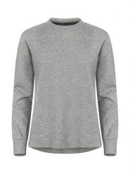 Clique Miami PRO Roundneck Women Bluza damska z bawełną i recyklingiem – Grey. Szare bluzy CLIQUE, xl, bez wzorów, z bawełny, bez kaptura. Za 189.24 zł.
