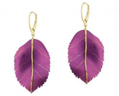 Kolczyki ze srebra i tytanu - liście. Kolczyki Apart, pozłacane. Za 459.00 zł.