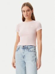 Guess T-Shirt W5GP62 KA0H1 Różowy Regular Fit. Czerwone t-shirty Guess, xl, z aplikacjami, z bawełny, bez kołnierzyka, bez ramiączek. Za 79.99 zł.