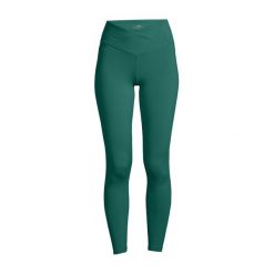Legginsy treningowe damskie Casall Overlap High Waist. Zielone legginsy Casall, bez wzorów, z podwyższonym stanem, na fitness i siłownię. Za 159.99 zł.