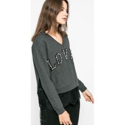Silvian Heach - Bluza. Czarne bluzy Silvian Heach, m, z aplikacjami, z bawełny, bez kaptura. W wyprzedaży za 219.90 zł.