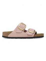 Birkenstock Skórzane klapki "Arizona" w kolorze jasnoróżowym rozmiar: 36. Różowe klapki Birkenstock, bez wzorów, z otwartym noskiem, bez obcasa. Za 487.72 zł.