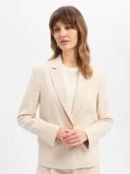 Marc Cain Marynarka z zawartością lnu Kobiety wiskoza beżowy, 42. Brązowe marynarki i żakiety Marc Cain, bez wzorów, z wiskozy, eleganckie. Za 1,099.95 zł.