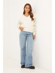 Soft Cashmere Sweter w kolorze kremowym rozmiar: 38/40. Brązowe swetry Soft Cashmere, bez wzorów, bez ramiączek. Za 205.45 zł.