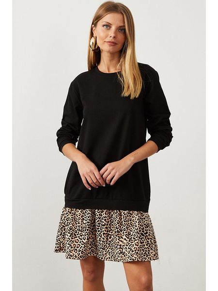 Cool and sexy Sukienka w kolorze czarno-beżowym rozmiar: S. Brązowe sukienki Cool and sexy, na co dzień, s, bez wzorów, bez kołnierzyka, bez ramiączek, midi, proste. Za 69.58 zł.