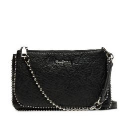 Torebka Pepe Jeans. Czarne listonoszki Pepe Jeans, bez wzorów, z jeansu, bez dodatków. Za 199.99 zł.