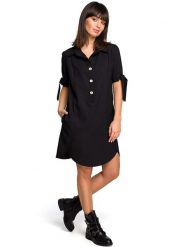 Be Wear Sukienka w kolorze czarnym rozmiar: M. Czarne sukienki Be Wear, m, bez wzorów, bez kołnierzyka, bez ramiączek, midi. Za 132.05 zł.