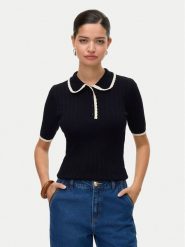Vero Moda Sweter Manon 10336939 Czarny Slim Fit. Czarne swetry Vero Moda, xl, bez wzorów, z wiskozy, bez ramiączek. Za 159.99 zł.