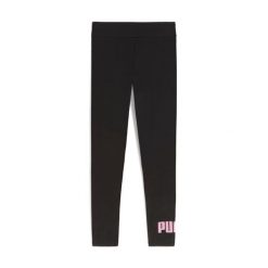Legginsy długie Puma ESS 2 COLOR No.1 Logo - czarne. Czarne legginsy Puma, bez wzorów, z bawełny, z podwyższonym stanem, długie. Za 73.99 zł.