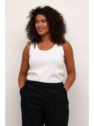 Kaffe Top "Carina" w kolorze białym rozmiar: L. Białe topy Kaffe, l, bez wzorów, bez kołnierzyka, bez ramiączek. Za 82.99 zł.