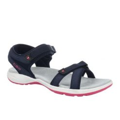 Sandały CMP Adib Hiking 39Q9536N950 niebieskie. Niebieskie sandały bez wzorów, z materiału, z otwartym noskiem, bez obcasa, bez zapięcia. Za 283.98 zł.