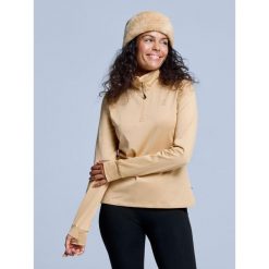 Bluza narciarska - Damskie - Arctic 2.0 - Warm Sand. Brązowe bluzy POEDERBAAS, m, bez wzorów, z elastanu, bez kaptura. W wyprzedaży za 177.72 zł.