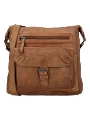 HIDE & STITCHES Skórzana torebka w kolorze jasnobrązowym - 27 x 29 x 9 cm rozmiar: onesize. Brązowe torby na ramię HIDE & STITCHES, bez wzorów, z materiału, na ramię, bez dodatków. Za 260.99 zł.