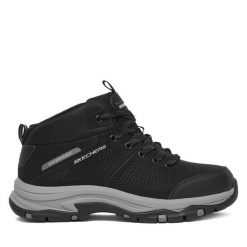 Trekkingi Skechers. Czarne obuwie sportowe Skechers, bez zapięcia, trekkingowe. Za 479.99 zł.