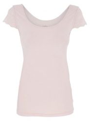 COTONELLA Koszulka w kolorze jasnoróżowym rozmiar: XL. Różowe bluzki COTONELLA, xl, bez wzorów, bez kołnierzyka, bez ramiączek. Za 27.95 zł.