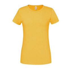Koszulka Damska Iconic 190. Brązowe bluzki FRUIT OF THE LOOM, l, bez wzorów, sportowe, bez kołnierzyka, bez ramiączek. Za 38.99 zł.
