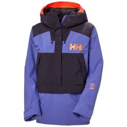 Damska kurtka narciarska Helly Hansen Powchaser Anorak. Fioletowe kurtki narciarskie Helly Hansen, bez wzorów, bez kaptura, narciarskie. Za 1,063.00 zł.