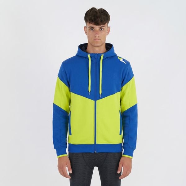 Slim Fit Bluza z Kapturem z Bawełny Playmaker. Niebieskie bluzy ELPLAYER, m, bez wzorów, z bawełny, z kapturem. Za 84.90 zł.