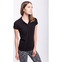 Koszulka polo damska TSD051AZ - CZARNY. Czarne koszulki polo 4f, bez wzorów, z bawełny, bez ramiączek. W wyprzedaży za 29.99 zł.