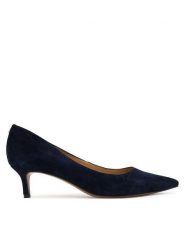 LAUREN RALPH LAUREN Szpilki Adrienne 802P17691001 Granatowy. Niebieskie szpilki Lauren Ralph Lauren, bez wzorów, ze skóry, bez obcasa, na szpilce, bez zapięcia. Za 639.99 zł.