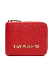 LOVE MOSCHINO Mały Portfel Damski JC5639PP1NLD0500 Czerwony. Czerwone portfele Love Moschino, bez wzorów, ze skóry. Za 379.99 zł.