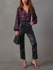 Milan Kiss Bluzka w kolorze fioletowym rozmiar: M. Różowe bluzki Milan Kiss, m, bez wzorów, bez kołnierzyka, bez ramiączek. Za 100.52 zł.