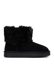 Lasocki Śniegowce CEO-HDR241212-18 Czarny. Czarne botki Lasocki, bez wzorów, ze skóry, bez obcasa, na płaskiej podeszwie, bez zapięcia. Za 249.99 zł.