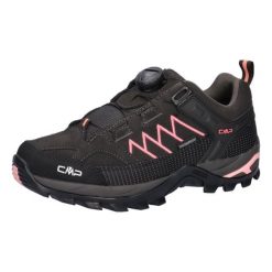 Damskie buty trekkingowe CMP Rigel Fitgo WP Low. Czarne trekkingi CMP, z gumy, outdoorowe. Za 559.99 zł.