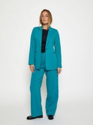 Peppercorn Spodnie "Ginette" w kolorze turkusowym rozmiar: 40. Niebieskie spodnie materiałowe Peppercorn, bez wzorów, z materiału, z podwyższonym stanem. Za 139.95 zł.