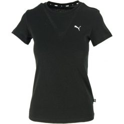 Koszulka treningowa damska Puma ESS Small Logo Tee. Czarne koszulki sportowe Puma, bez wzorów, bez ramiączek. Za 174.00 zł.