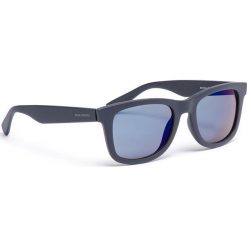 Okulary przeciwsłoneczne BOSS - 0213/S Matt Blue LDT. Niebieskie okulary przeciwsłoneczne Boss, bez wzorów, z tworzywa sztucznego. W wyprzedaży za 439.00 zł.