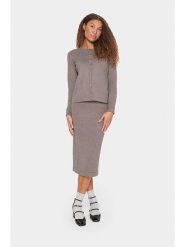 SAINT TROPEZ Kardigan w kolorze szarobrązowym rozmiar: M. Brązowe kardigany Saint Tropez, m, bez wzorów. Za 74.11 zł.
