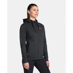 Damska bawełniana bluza Kilpi BERY-W. Czarne bluzy Kilpi, xs, bez wzorów, z bawełny, bez kaptura. Za 174.18 zł.