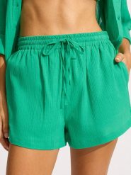 Seafolly Szorty w kolorze zielonym rozmiar: L. Zielone szorty Seafolly, bez wzorów, z bawełny. Za 176.08 zł.