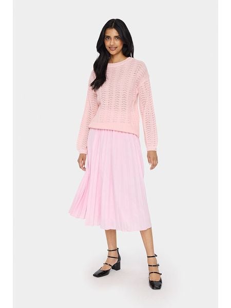 SAINT TROPEZ Sweter w kolorze jasnoróżowym rozmiar: M. Różowe swetry Saint Tropez, m, bez wzorów, z wełny, bez ramiączek. Za 139.95 zł.