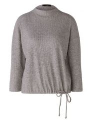 Oui Sweter w kolorze szarym rozmiar: 40. Szare swetry Oui, bez wzorów, bez ramiączek. Za 217.99 zł.