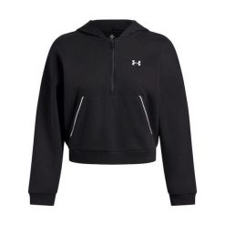 Bluza Under Armour Rival Fleece Piped HZ Hoodie. Czarne bluzy Under Armour, bez wzorów, bez kaptura. Za 219.99 zł.