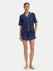 Polo Ralph Lauren Piżama 4P0231 Granatowy Regular Fit. Niebieskie piżamy Polo Ralph Lauren, bez wzorów, z bawełny, bez ramiączek. Za 651.99 zł.