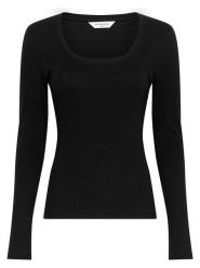 MOSS COPENHAGEN Koszulka w kolorze czarnym rozmiar: S/M. Czarne bluzki Moss Copenhagen, m, bez wzorów, bez kołnierzyka, bez ramiączek. Za 119.95 zł.