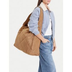 Torebka Roxy. Brązowe shopper Roxy, bez wzorów, bez dodatków. Za 79.99 zł.