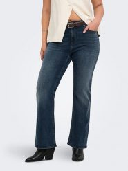 ONLY Carmakoma Dżinsy - Flared fit - w kolorze granatowym rozmiar: 52/L32. Niebieskie jeansy Only Carmakoma, l, bez wzorów. Za 154.95 zł.