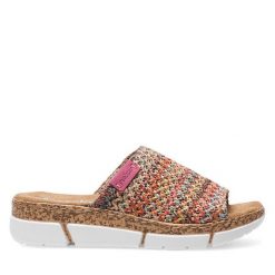 Klapki Rieker. Klapki Rieker, bez wzorów, bez obcasa. Za 179.99 zł.