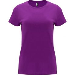 Damska Koszulka Z Krótkim Rękawem Capri. Fioletowe bluzki ROLY, xl, bez wzorów, sportowe, bez kołnierzyka, bez ramiączek. Za 31.99 zł.