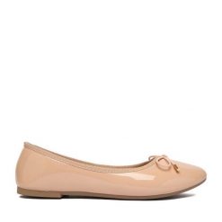 Baleriny JENNY. Brązowe baleriny Jenny, bez wzorów, bez obcasa. Za 59.99 zł.