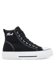 KARL LAGERFELD Trampki KL60655 Czarny. Czarne trampki KARL LAGERFELD, bez wzorów, z materiału, bez zapięcia. Za 709.99 zł.