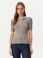 Guess Polo W5GR37 Z3L10 Zielony Regular Fit. Zielone koszulki polo Guess, l, z aplikacjami, z wiskozy, bez kołnierzyka, bez ramiączek. Za 174.99 zł.